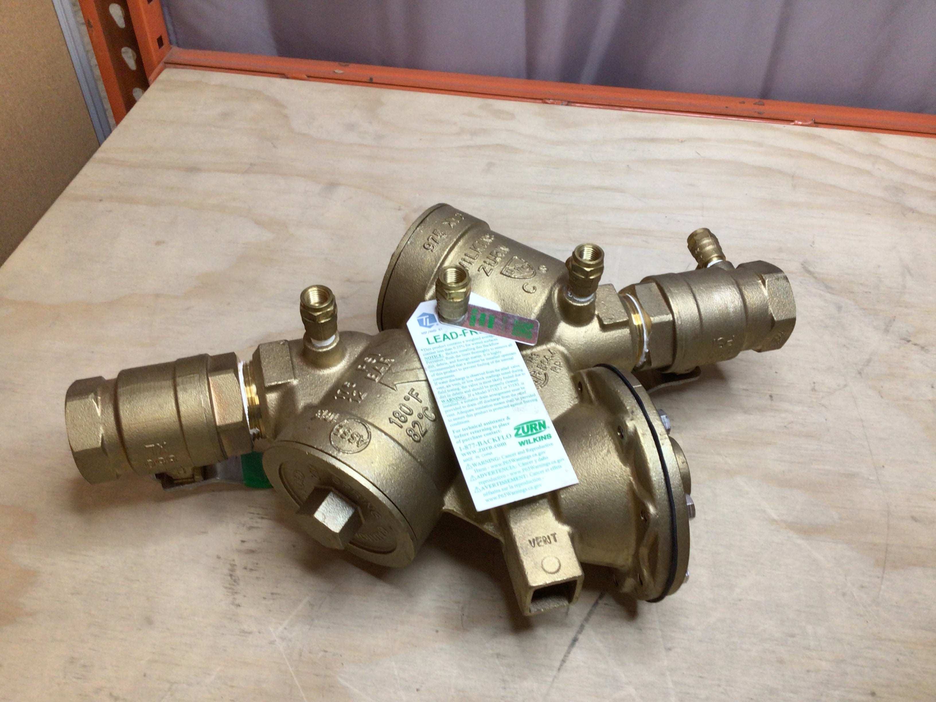 Zurn 1-1/2" 975XL2 Reduced Pressure Zone Backflow Preventer *OPEN BOX* (8126561911022)